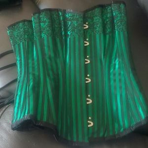 Green and Black Corset size 24